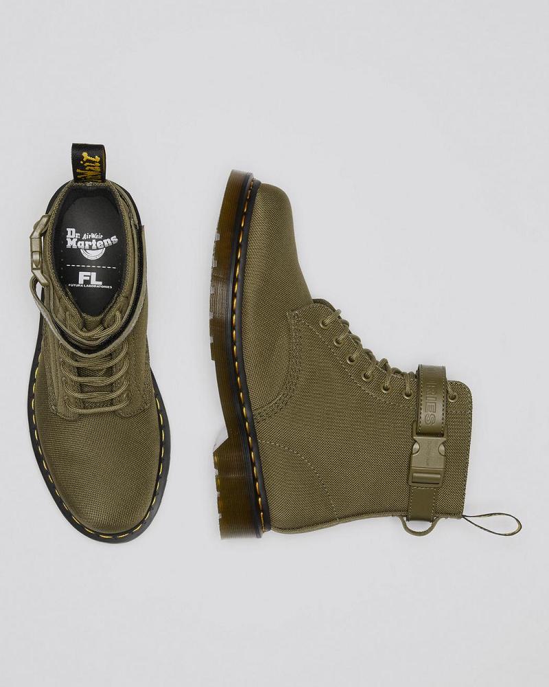 Dr Martens 1460 Futura Olive Páskové Snørestøvler Dame Olivengrøn | DK 162UZG